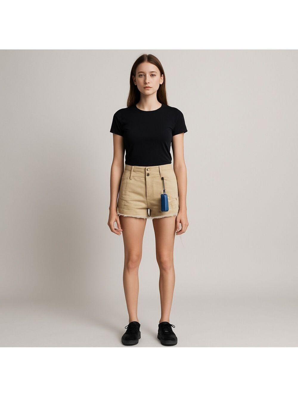 Roma Studio Khaki Side Tie Shorts Size 13
